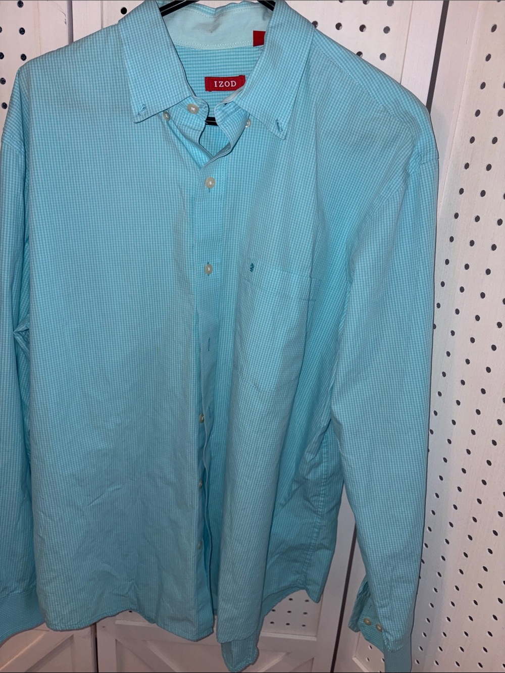 Izod Button-Down Check Summer Shirt - Picture 1 of 5